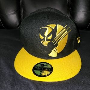 Vintage New Era x Marvel x Toki Doki 59Fifty Wolverine Fitted Hat Size 7 1/2